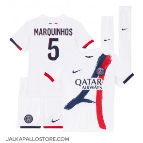 Paris Saint-Germain Marquinhos #5 Vieraspaita Lapsille 2024-25 Lyhythihainen (+ shortsit)